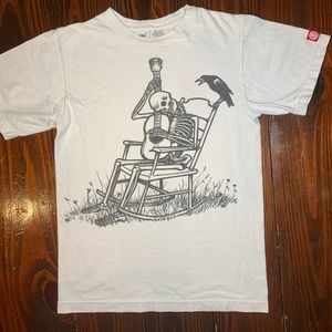 Skeleton guitar Element skateboard t-shirt #poshtees